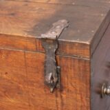 19thc. Oak Chest with Metal Straps. - Image 2