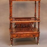 19thc. Walnut Canterbury Whatnot