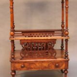 19thc. Walnut Canterbury Whatnot - Image 2