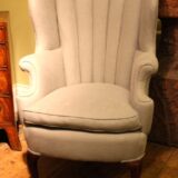 19thc Walnut Wing Armchair - Image 2