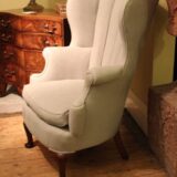 19thc Walnut Wing Armchair - Image 3