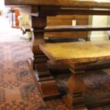 Oak Table and Pair of Benches - Image 2
