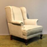 19thc. Walnut Wing Armchair - Image 2