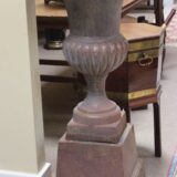 A Pair of Early 20thc. Cast iron Urns - Image 2