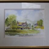 Water Colour of Village Green,Portesham, Dorset