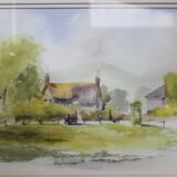 Water Colour of Village Green,Portesham, Dorset - Image 4