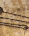 Set of Three 19thc. Fire Irons with Turned & Spiral Shafts