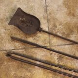 Set of Three 19thc. Fire Irons with Turned & Spiral Shafts - Image 3