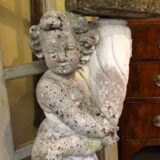 Reconstituted Stone FigureOf a Boy Holding up a LaterHam Stone Bird Bath - Image 3