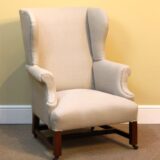 Large 19thc. Mahogany Wing Armchair
