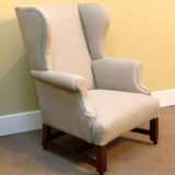 Large 19thc. Mahogany Wing Armchair - Image 3