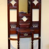 Late 19thc Pitch Pine Hall Stand