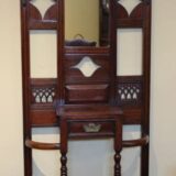 Late 19thc Pitch Pine Hall Stand - Image 2