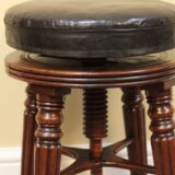 19thc Mahogany Piano Stool - Image 3