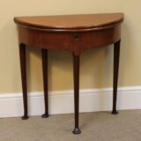 18thc Mahogany D Games Table