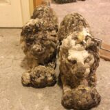 A Pair of Stone Recumbent Lions