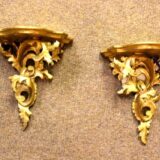 Pair of Early 20thc. Giltwood Wall Brackets