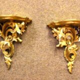 Pair of Early 20thc. Giltwood Wall Brackets - Image 2