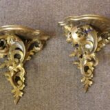 Pair of Early 20thc. Giltwood Wall Brackets