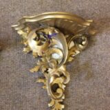 Pair of Early 20thc. Giltwood Wall Brackets - Image 3
