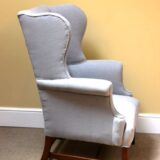 19thc. Mahogany Wing Armchair