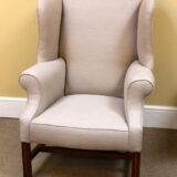 Late 19thc. Mahogany Wing Back Armchair