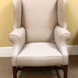 Late 19thc. Mahogany Wing Back Armchair - Image 2