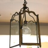Early 20thc. Brass Pentagonal Lantern - Image 3
