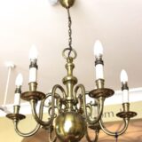Late 19thc. Brass Chandelier - Image 3