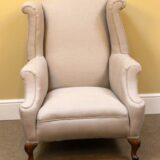 19thc. Walnut Wing Armchair - Image 3