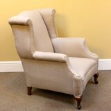 19thc. Walnut Wing Armchair - Image 2