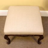 19thc. Walnut Carved Stool - Image 4