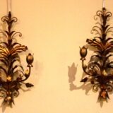 A Pair of Bronzed Electric Wall Lights - Image 2