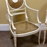 A Pair of Regency Painted Bergere Chairs - Image 4