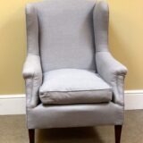 19thc. Walnut Wing Armchair