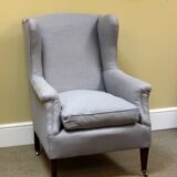 19thc. Walnut Wing Armchair - Image 3