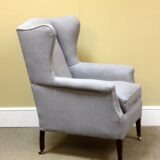 19thc. Walnut Wing Armchair - Image 4