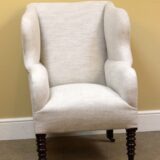 19thc. Mahogany Wing Armchair