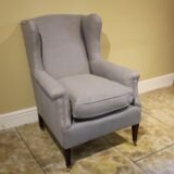 Late 19thc Walnut Wing Armchair