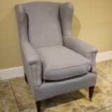 Late 19thc Walnut Wing Armchair - Image 2