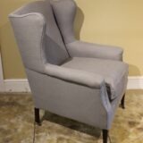 Late 19thc Walnut Wing Armchair - Image 4