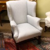 19thc. Mahogany Wingback Armchair