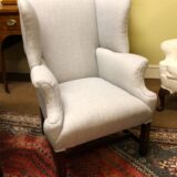 19thc. Mahogany Wingback Armchair - Image 3