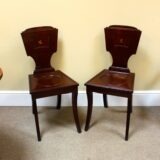 Pair of Regency Mahogany Hall Chairs - Image 2