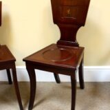 Pair of Regency Mahogany Hall Chairs - Image 3