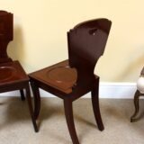 Pair of Regency Mahogany Hall Chairs - Image 6