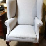 19thc. Large Walnut Wing Armchair - Image 3