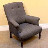 Pair of Walnut Armchairs  - Image 5
