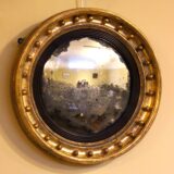 19thc. Gilt Convex Mirror