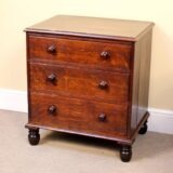 Small 19thc Oak Chest Of Drawers - Image 3